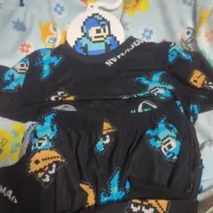 ロックマン☆ルームウェア パジャマ セット ドンキコラボ ハンガー付き 黒