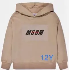 MSGM パーカー フーディー ベージュ 新品未使用 12Y