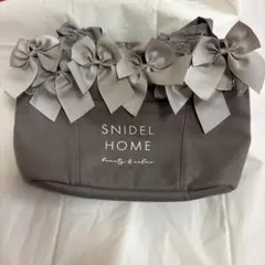 SNIDEL HOME リボンバッグ トートバッグ キャンバス グレー