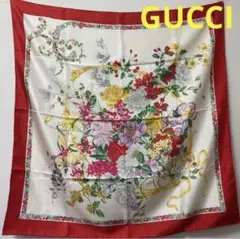 GUCCI グッチ シルクスカーフ フラワーブーケ 花柄 花束