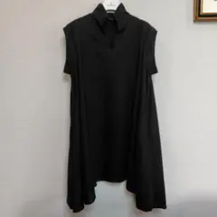 麻ワンピース100% 黒