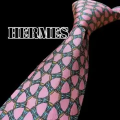 ★HERMES★　エルメス　ピンク系　総柄　フランス製