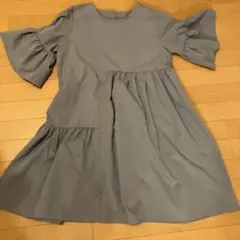お値下げ　新品　DAZY フリル ワンピース　チュニック　ブルー　M L 9号