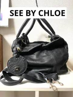 SEE BY CHLOE レザー ショルダーバッグ ハンドバッグ