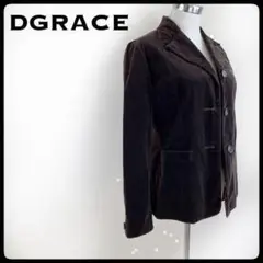 DGRACE ディグレース ベロアジャケット テーラード ブラウン 大人かわいい