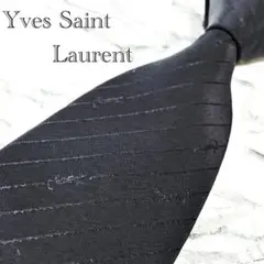 ✨未使用✨イヴサンローラン　YSLブランドロゴ ストライプ　ネクタイ