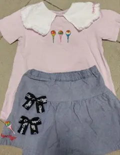 チュッパチャプス　Tシャツ　キュロット　スカパンセット130