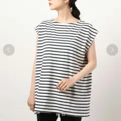 【美品】ジャーナルスタンダード ボーダーフレンチスリーブ Tシャツ