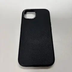 Casetify ブラック レザー調ケース iPhone15用