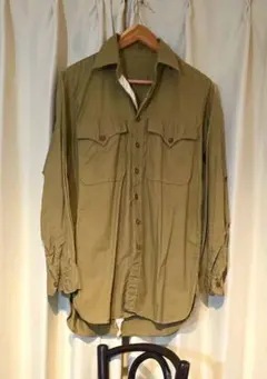 希少40's USMC KHAKI SHIRTS size２(M)実物