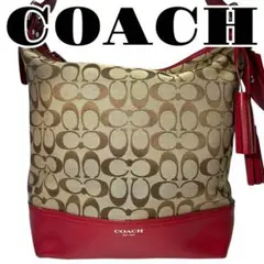 【極美品】COACH コーチ トートバッグ シグネチャー レッド