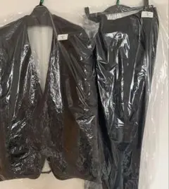 MBハイエンド尾州ウール クラシックノーカラージャケット+ワイドスラックス