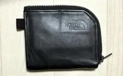 THE NORTH FACE ブラックレザー二つ折り財布