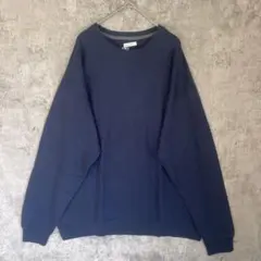 ATHLETIC トレーナー スウェット 無地 メンズ ネイビー L