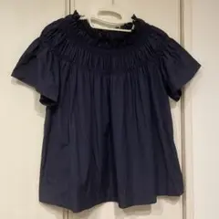 【美品】WEEKEND ネイビー オフショルダー 半袖シャツ