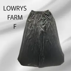 美品LOWRYS FARMワイドイージーパンツプリーツウエストゴム ブラックF