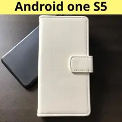 【本日発送！】Android One S5 手帳型スマホケース ホワイト 白