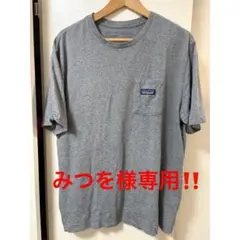patagonia グレー ポケットTシャツL