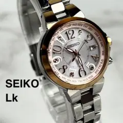 稼働美品 セイコーLk レディース腕時計 1B25-0AC0 ピンク チタン