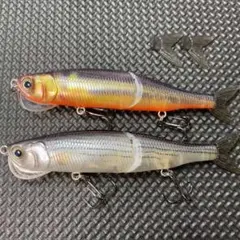 2個セット!S字系ビッグベイト ミノー シードライブ系 FL70-SS/SO