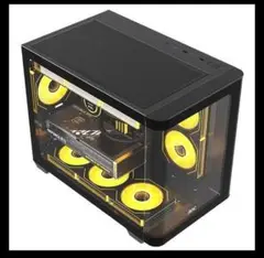 PCケース クールブラック 両面強化ガラス / M-ATX・ITX対応