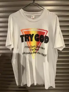 TRY GOD グラフィック90s シングルステッチ　コピーライト
