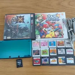 任天堂 3DS アクアブルー 本体 ソフト18本付き