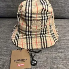 supreme Burberryコラボハット