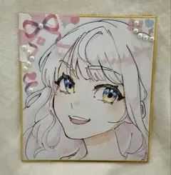 オリジナル手描きイラスト　色紙