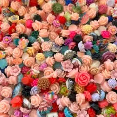 デコパーツ　ビーズ　プラパーツ　バラ　薔薇　デコレーションパーツ　新品