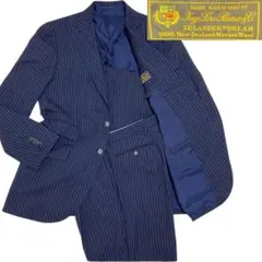 ✨Loro Piana ZELANDER ストライプ ビジネススーツセットアップ