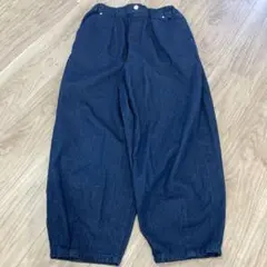 シェフデニムパンツ　深青　カジュアル　らくちんパンツ　秋