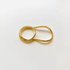 リング 指輪 ダブルフィンガーリング 変形リング