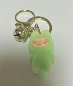 ラブブ Labubu フロッキーキーホルダー 緑 グリーン