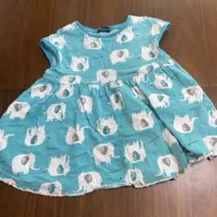 ムージョンジョン　ゾウ柄　ワンピース　サイズ100