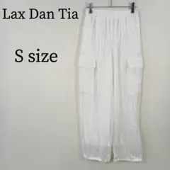 Lax Dan Tia フレアパンツ 総レース シアー サイドポケット ホワイト