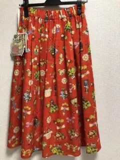 yukiemon コラージュ柄 スカート