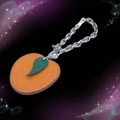 《美品》 エルメス キーホルダー バッグチャーム フルーツ アプリコット