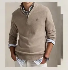 Polo Ralph Lauren ポロラルフローレンベージュジップセーター