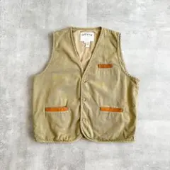 2000's ORVIS オービス レザー パイピング コットンベスト