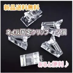ポリジェル ネイルチップ 固定クリップ 5個 クリア