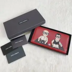 【美品】ドルチェu0026ガッバーナ ラウンドファスナー デザイナーズパッチ 長財布