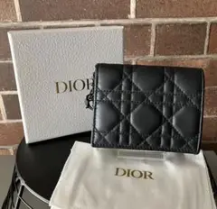 ☆美品☆ ChristianDior カナージュ コンパクトウォレット 折り財布
