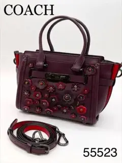 未使用 *COACH コーチ* レザー 2Wayバック フローラル 55523