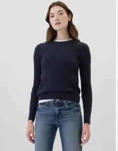 値下げ不可　GAP ケーブル　ネイビー ニット セーター　XL