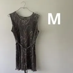 レディース　チュニック　ペイズリー柄　ノースリーブ