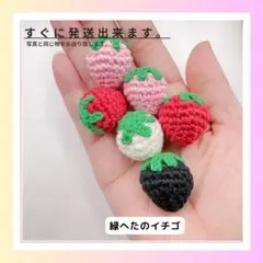 【D17】手編み♡可愛いイチゴ 6個