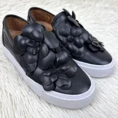 See By Chloé 、シーバイクロエ 、サイドゴア、スニーカー、花、黒36