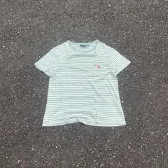 90's ラルフローレン エメラルドグリーン ボーダー tシャツ アーカイブ