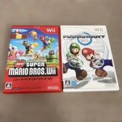 訳あり【Wii】a-7 Newスーパーマリオブラザーズ　マリオカート　マリカー